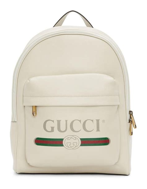 gucci white backpack purse